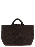 NAGHEDI Brown Neoprene Tote Bag