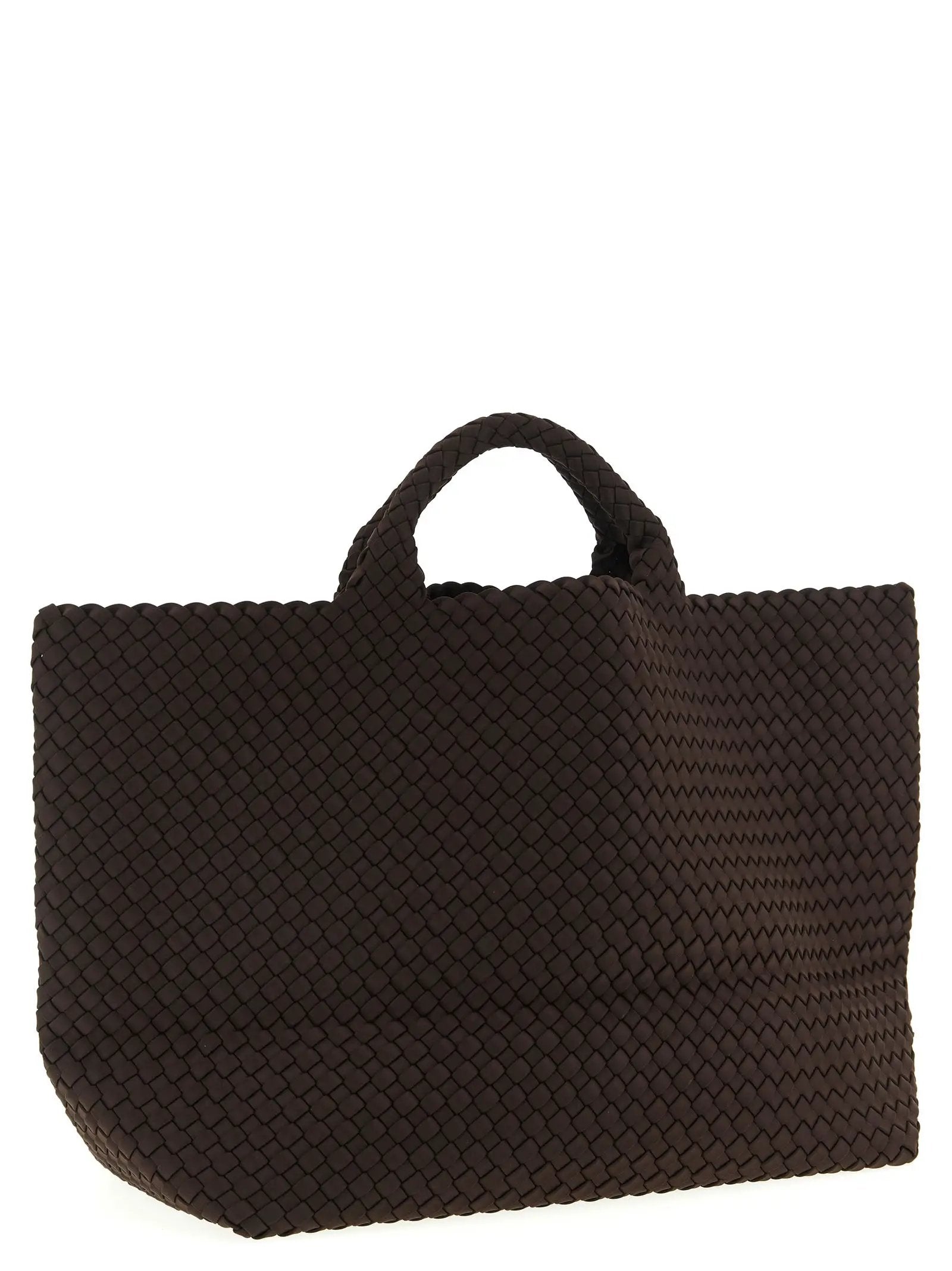 NAGHEDI Brown Neoprene Tote Bag