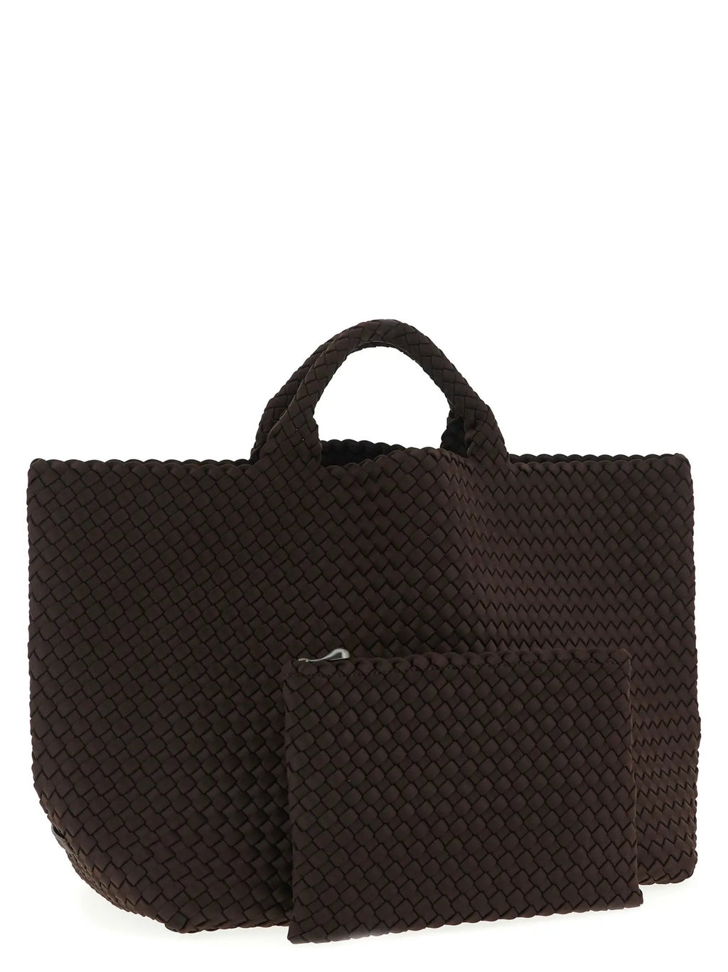 NAGHEDI Brown Neoprene Tote Bag