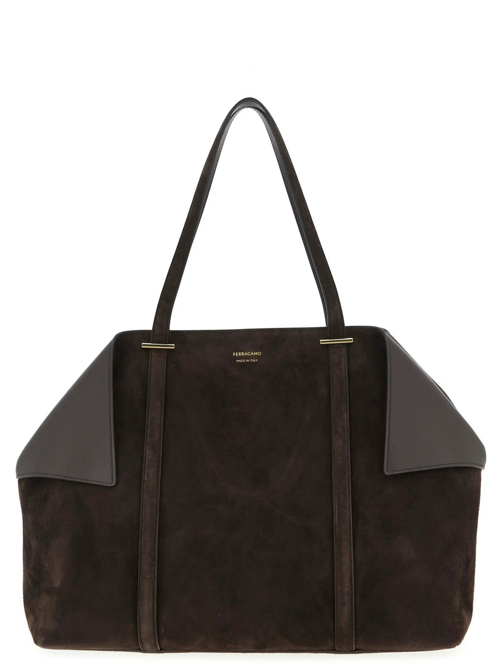 Ferragamo Brown Goatskin Shoulder Bag