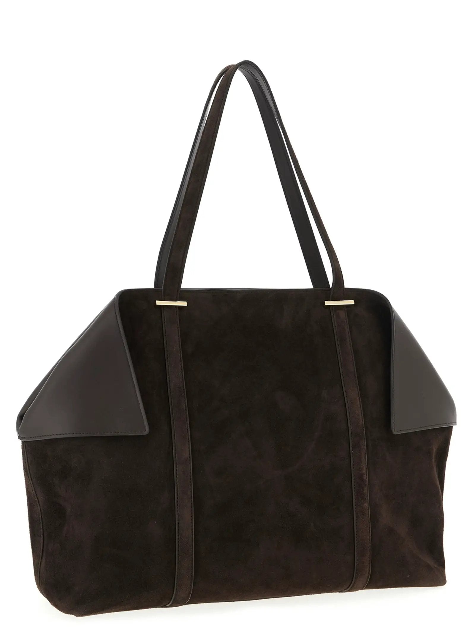 Ferragamo Brown Goatskin Shoulder Bag