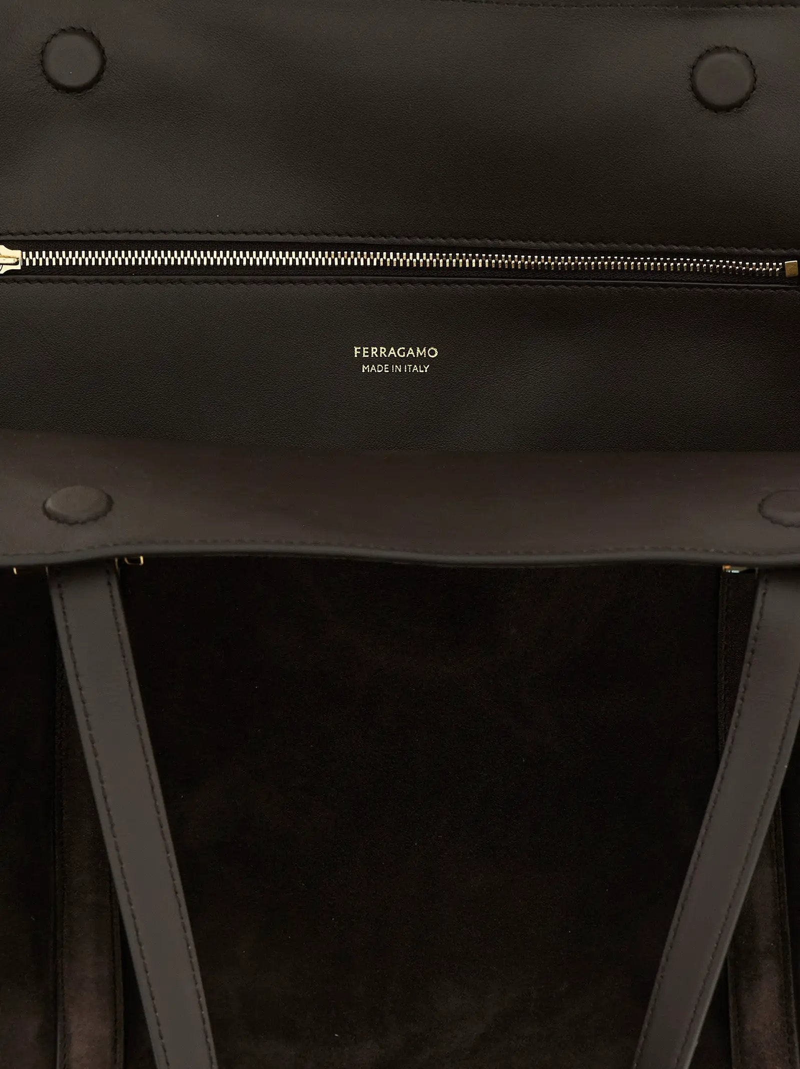 Ferragamo Brown Goatskin Shoulder Bag