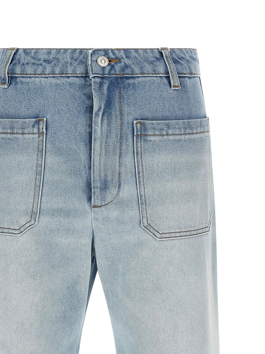 Victoria Beckham Blue Cotton Flared Jeans