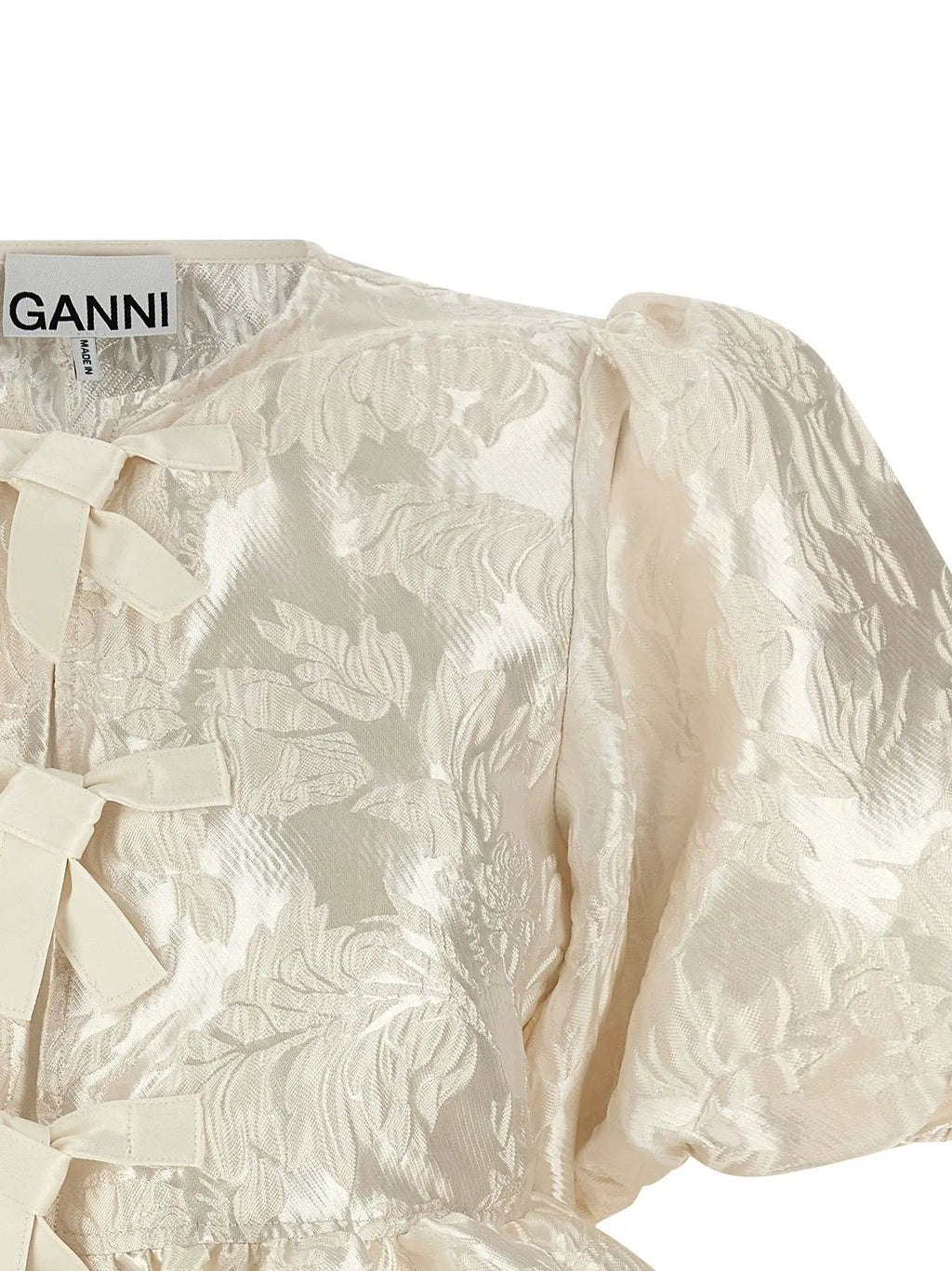 Ganni White Polyester Blouse