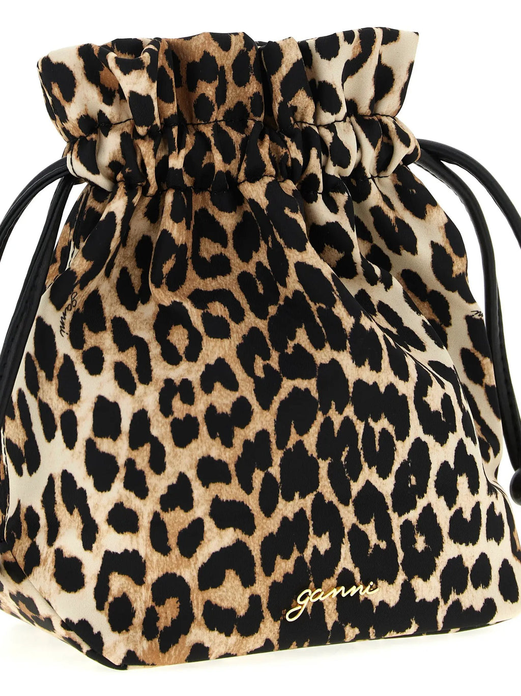 Ganni Brown Recycled Polyamide Clutch Bag