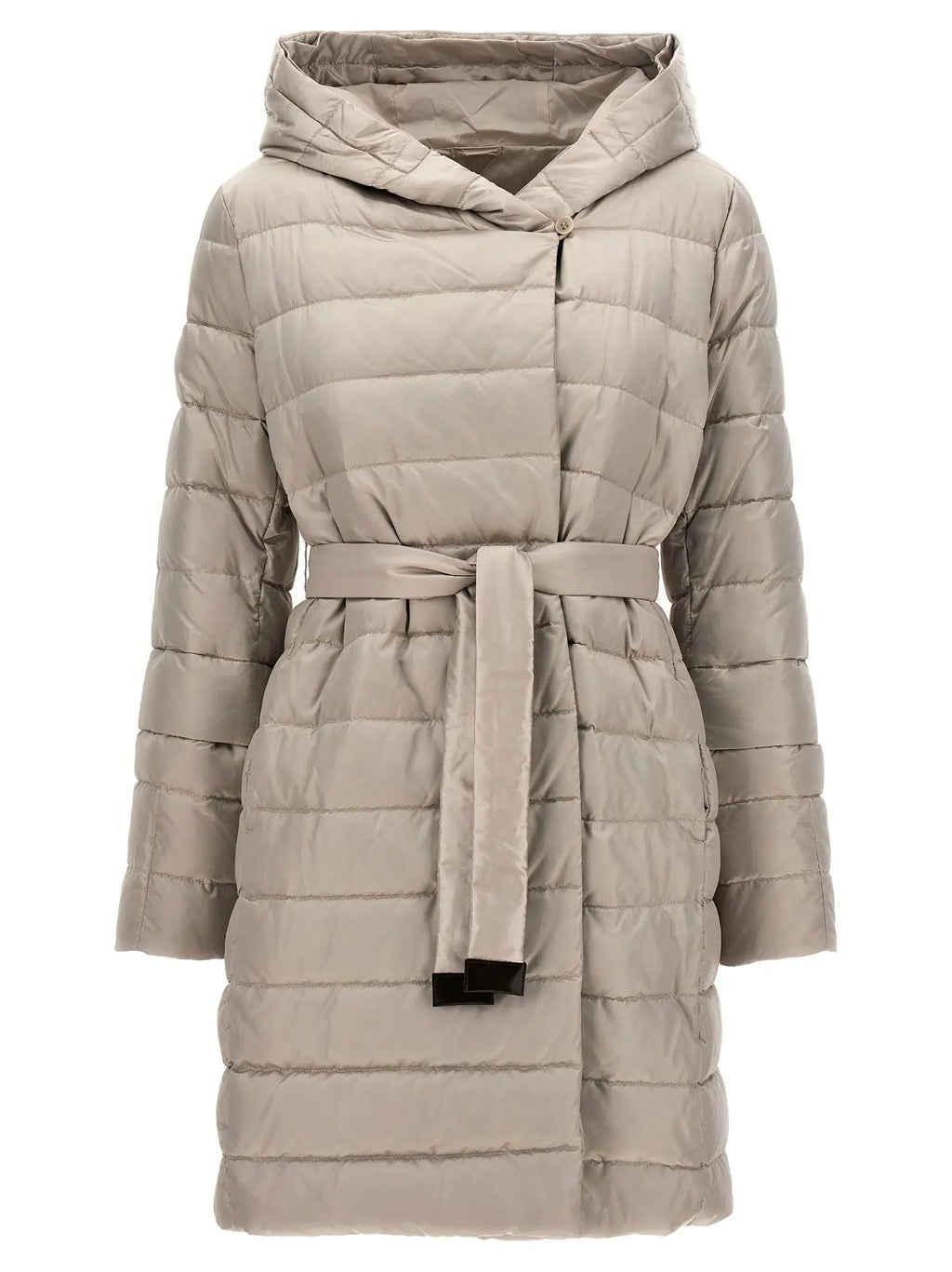 Max Mara White Polyamide Full-Length Jacket