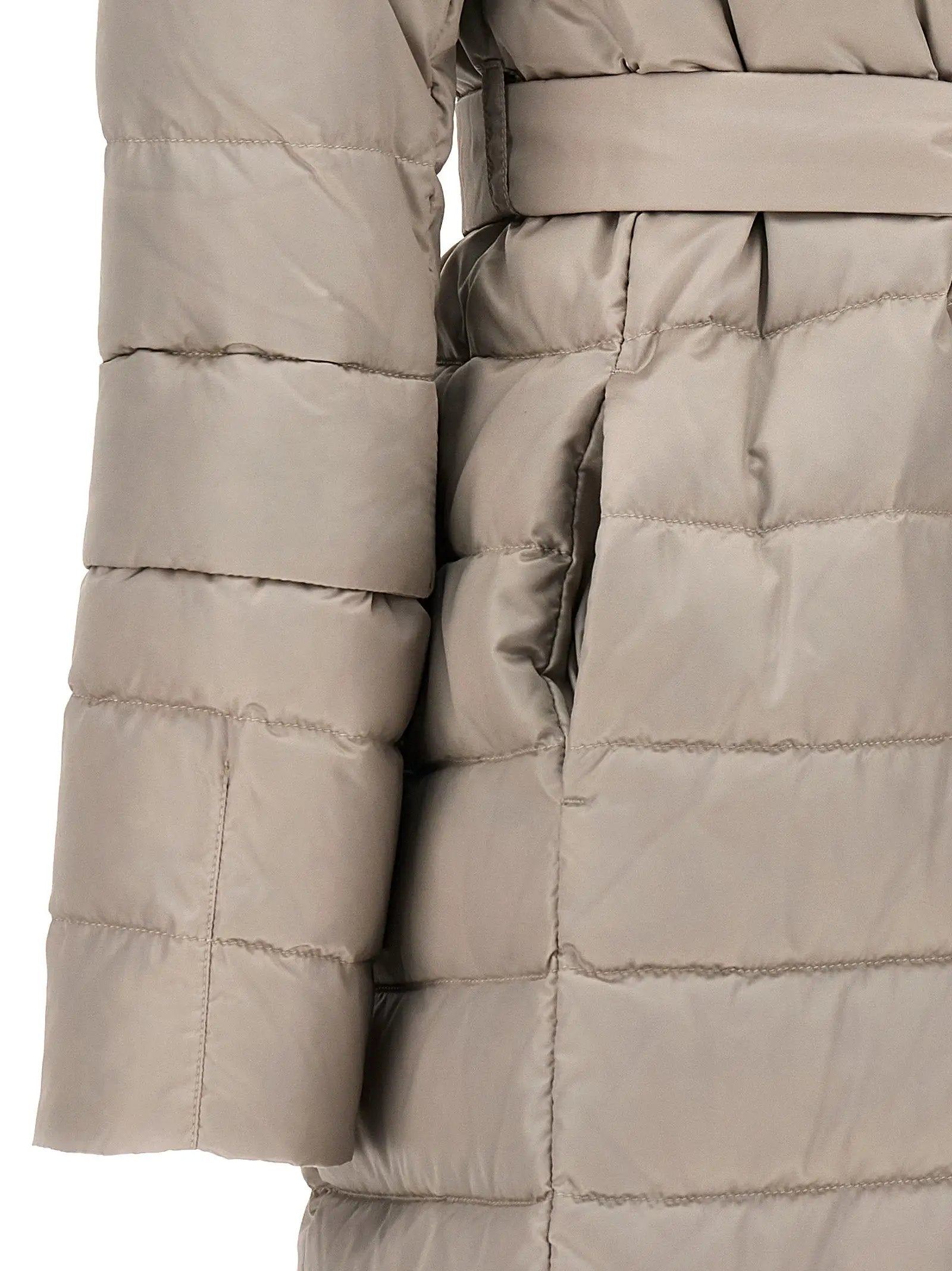 Max Mara White Polyamide Full-Length Jacket