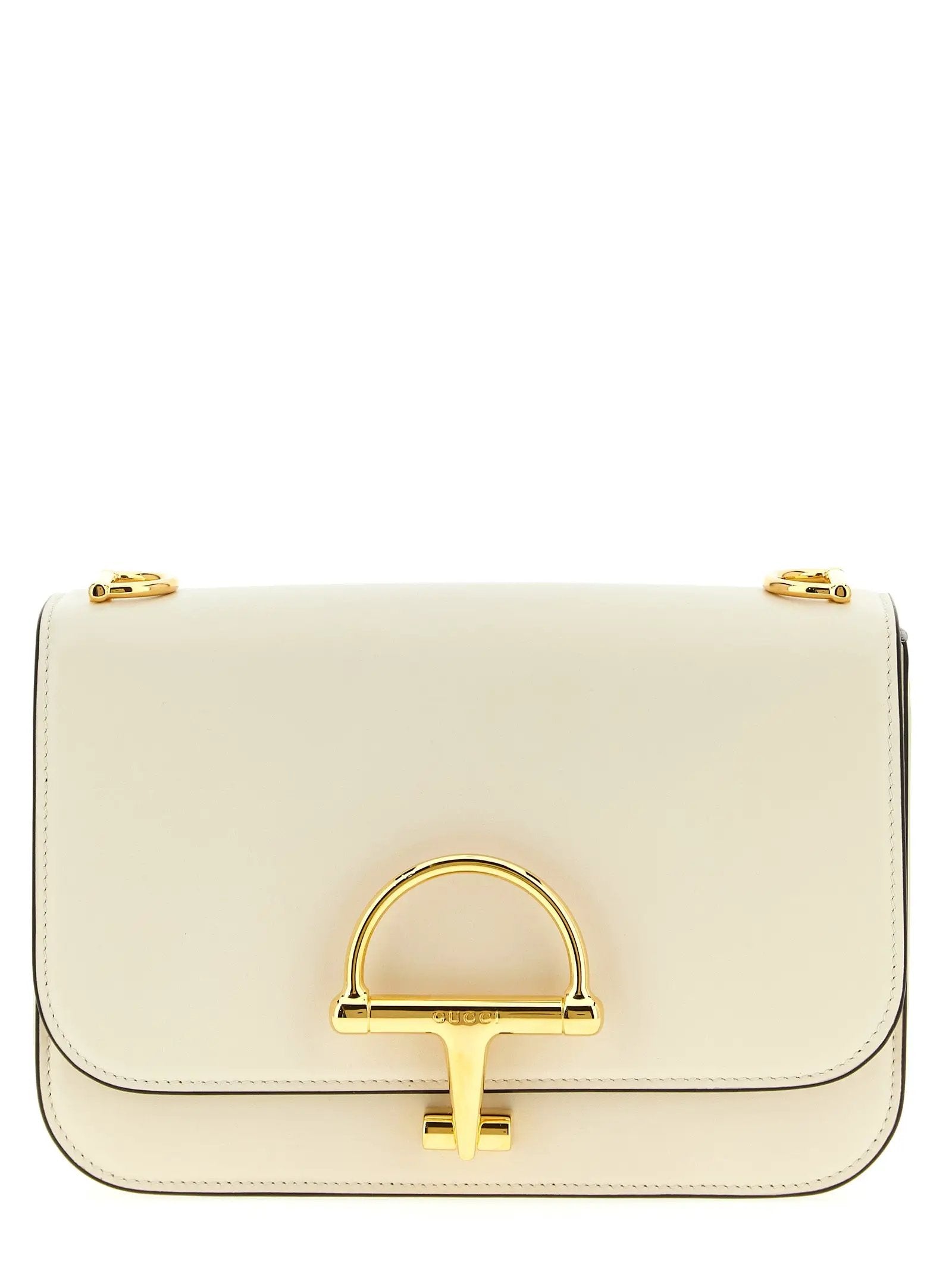 Gucci White Calfskin Shoulder Bag