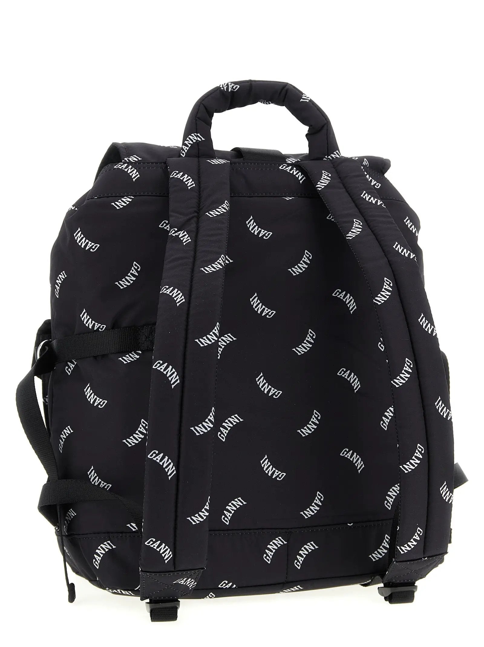 Ganni Black Polyester Backpack