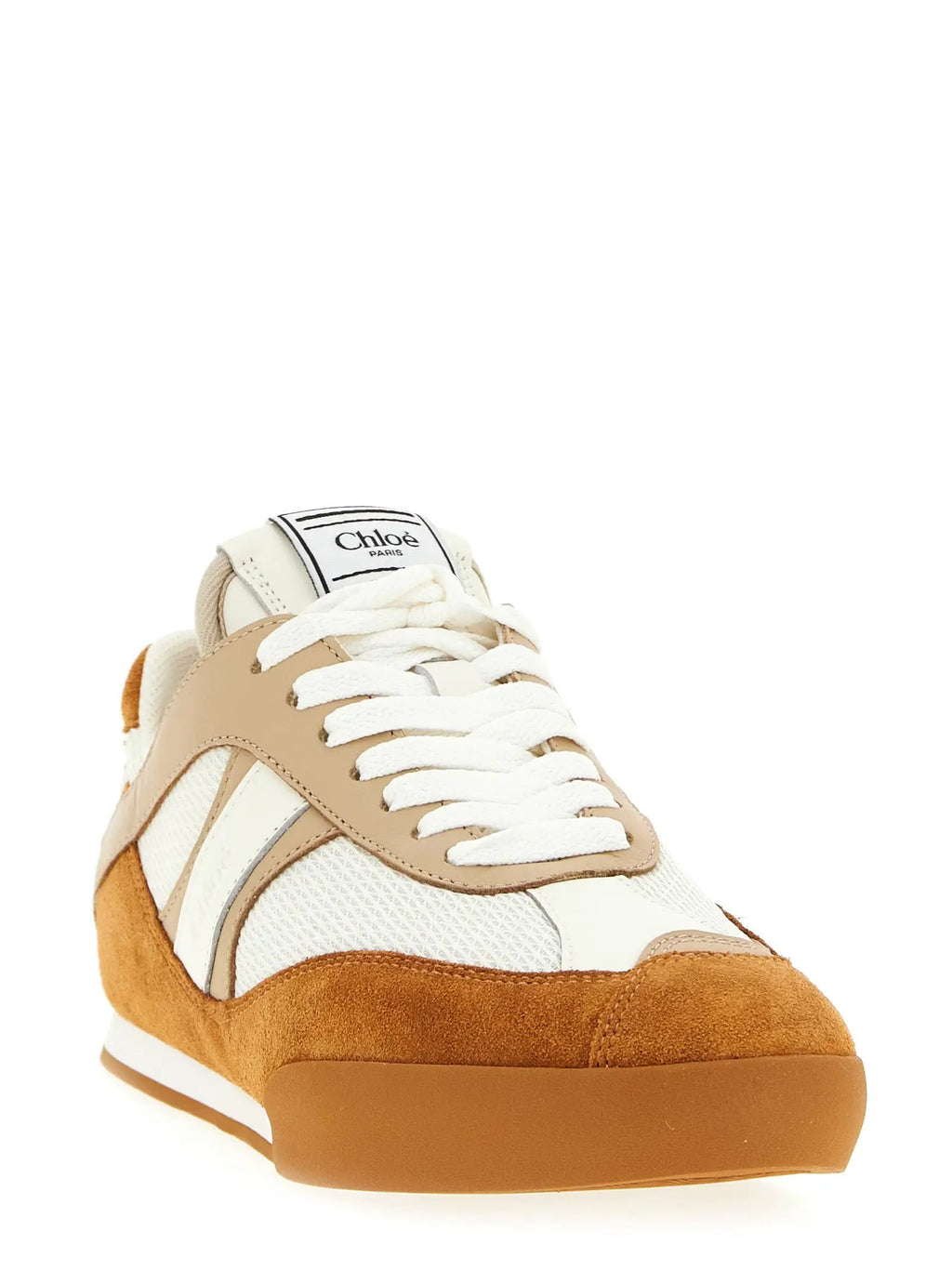 Chloé Beige Polyester Low Top Sneakers