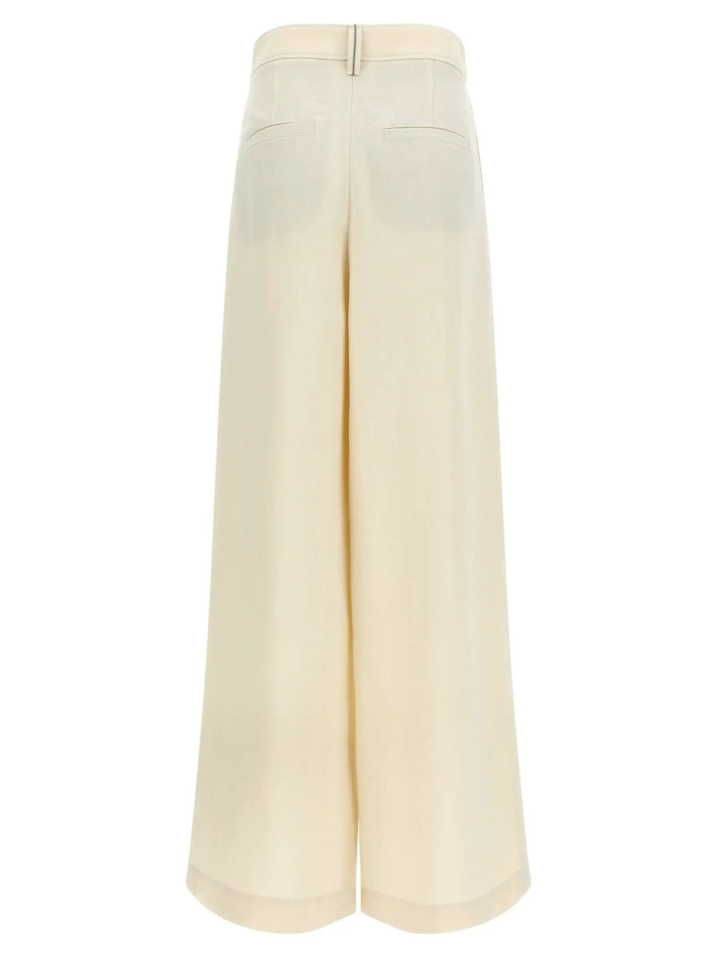 Brunello Cucinelli White Viscose Casual Pants