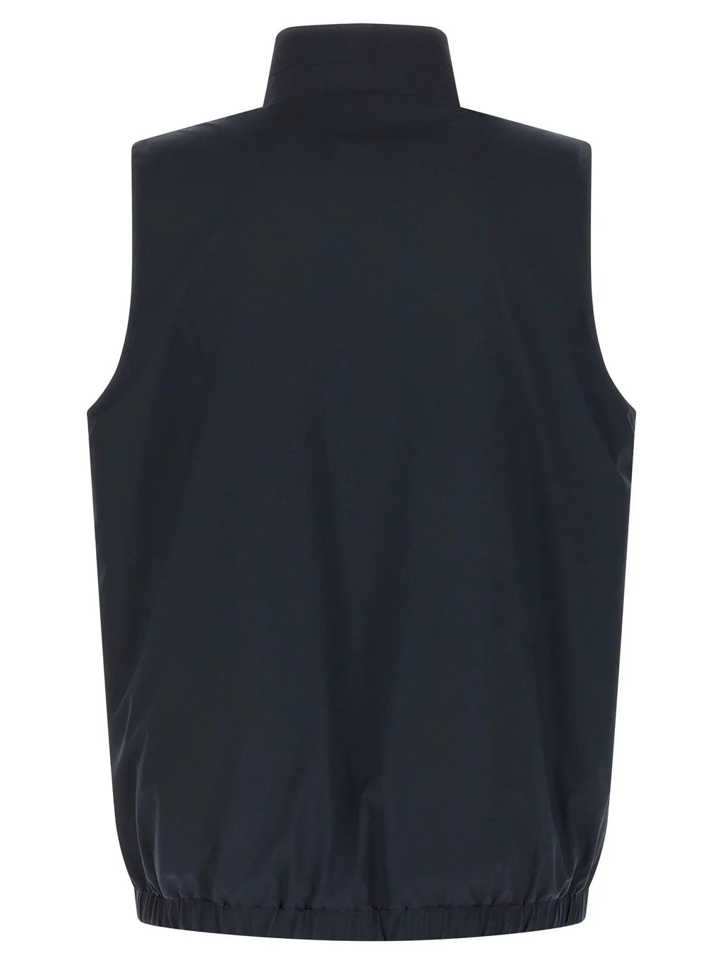 Kiton Blue Cotton Sleeveless Jacket