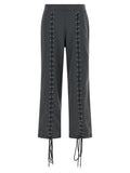 ROTATE BIRGER CHRISTENSEN Gray Cotton Casual Pants