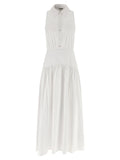 Staud White Cotton Midi Dress