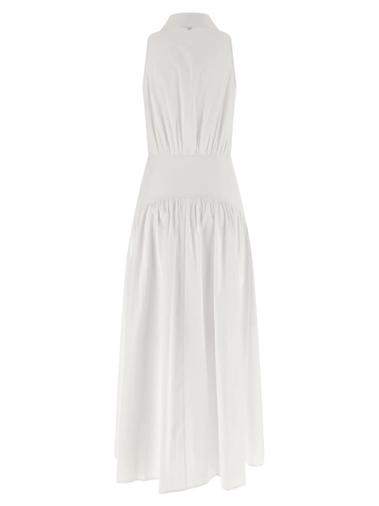 Staud White Cotton Midi Dress