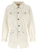 Haikure White Cotton Rompers