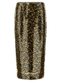 Staud Multicolor Polyester Midi Skirt