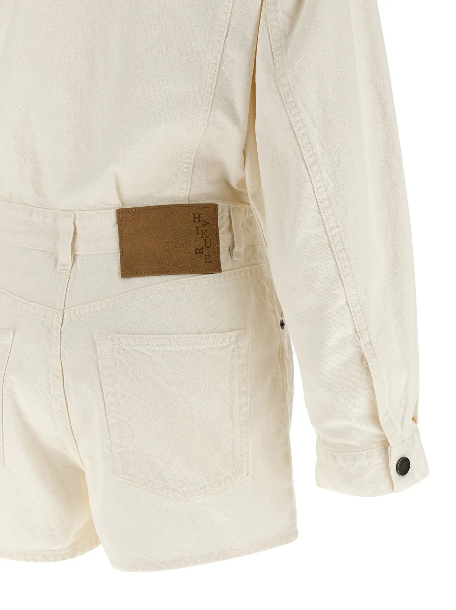 Haikure White Cotton Rompers