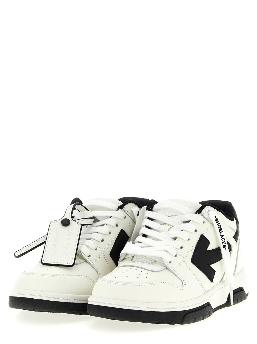 Off-White Bicolor Calfskin Low Top Sneakers