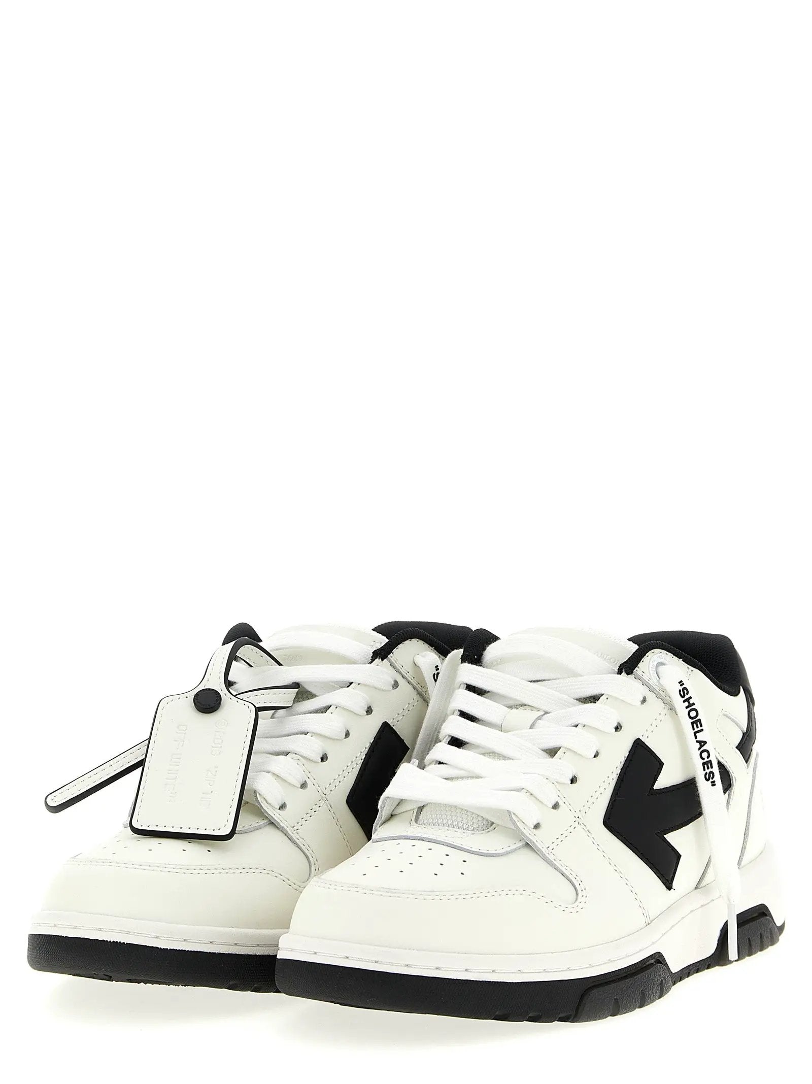 Off-White Bicolor Calfskin Low Top Sneakers