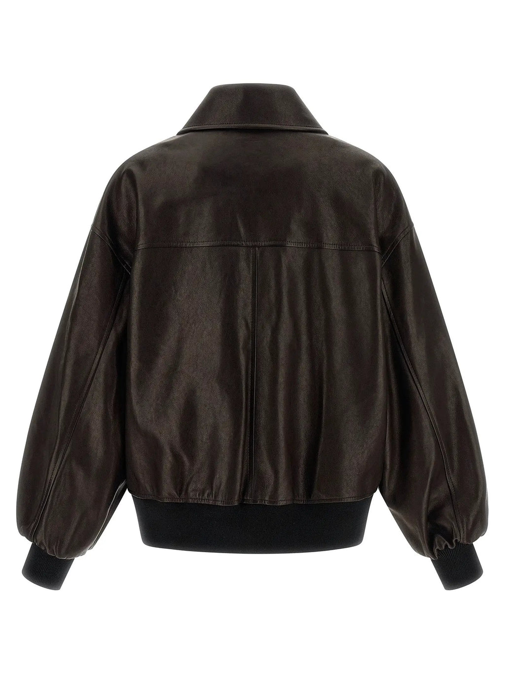 Khaite Brown Lamb Leather Leather Jacket