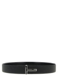 Tom Ford Black Calfskin Regular Belt