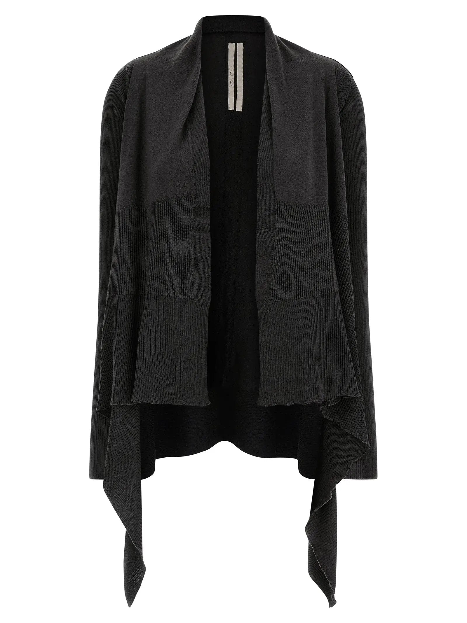 Rick Owens Black Wool Cardigan