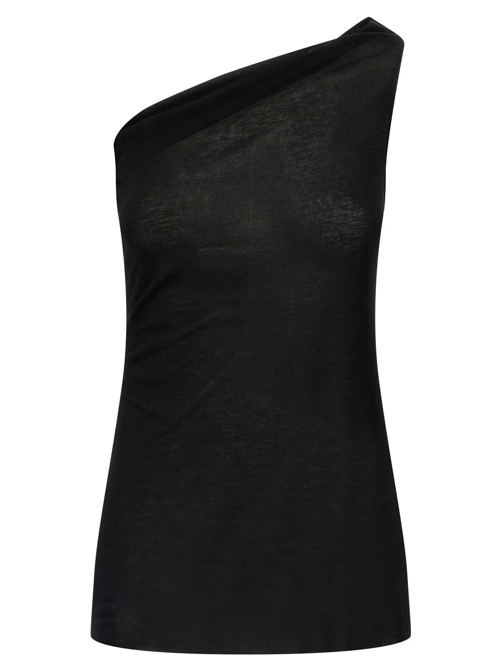 Rick Owens Black Viscose T-Shirt