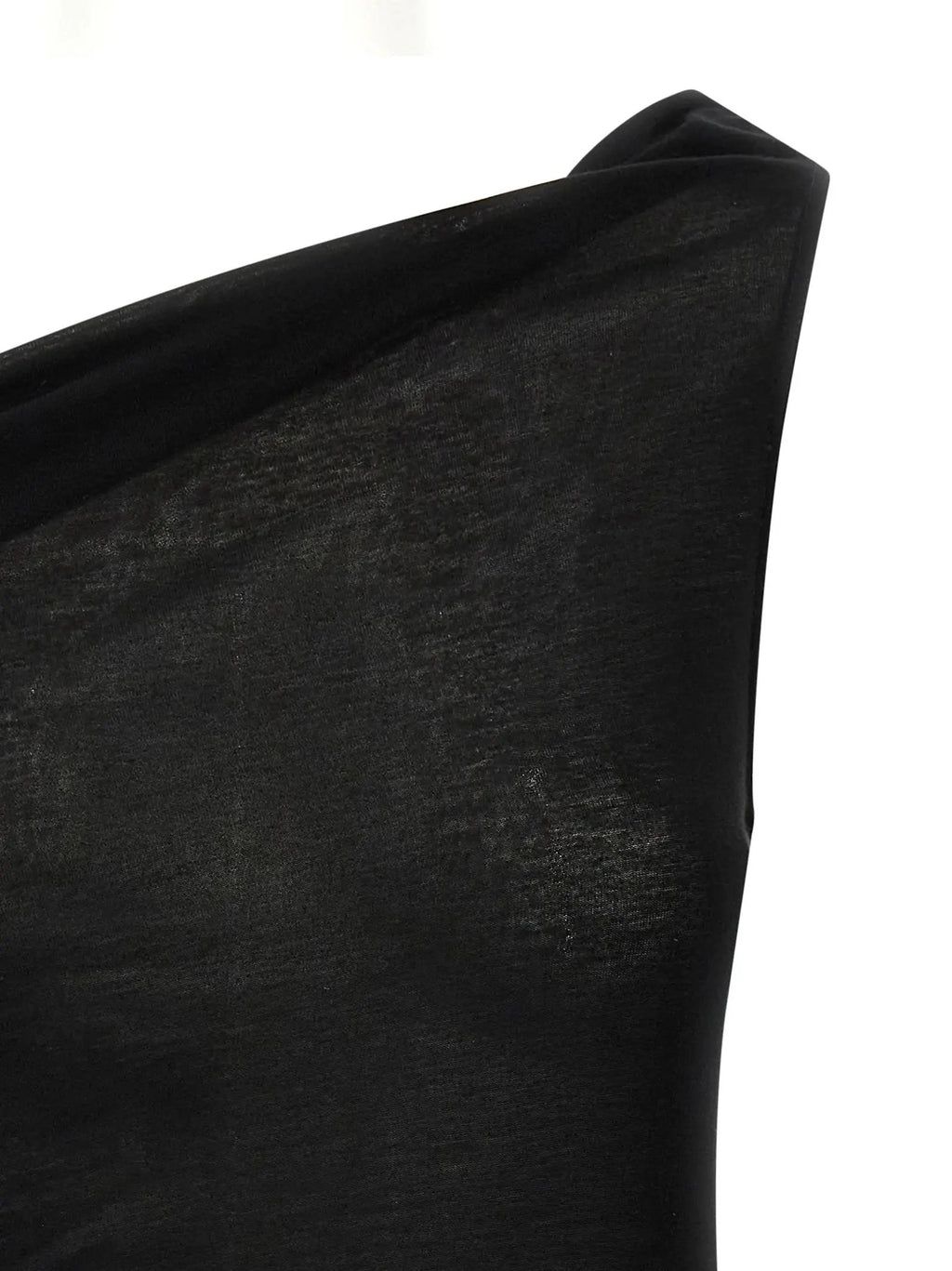 Rick Owens Black Viscose T-Shirt