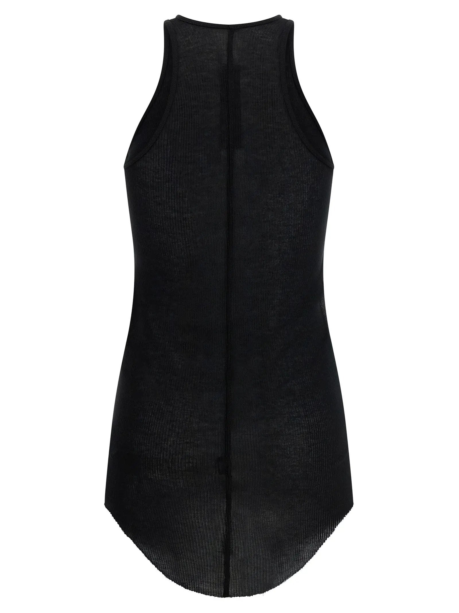 Rick Owens Black Viscose Tank Tops