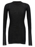 Rick Owens Black Viscose T-Shirt
