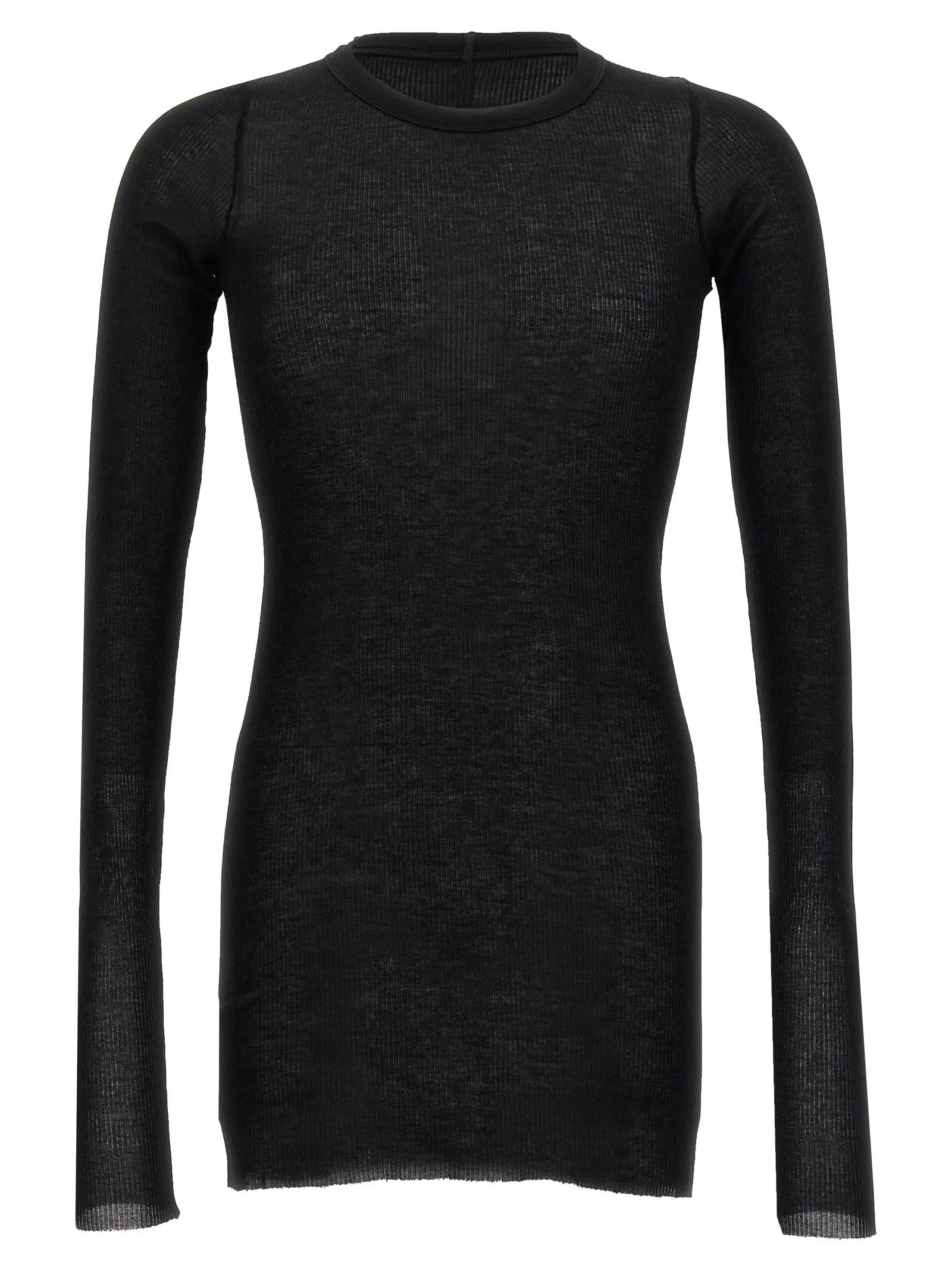 Rick Owens Black Viscose T-Shirt