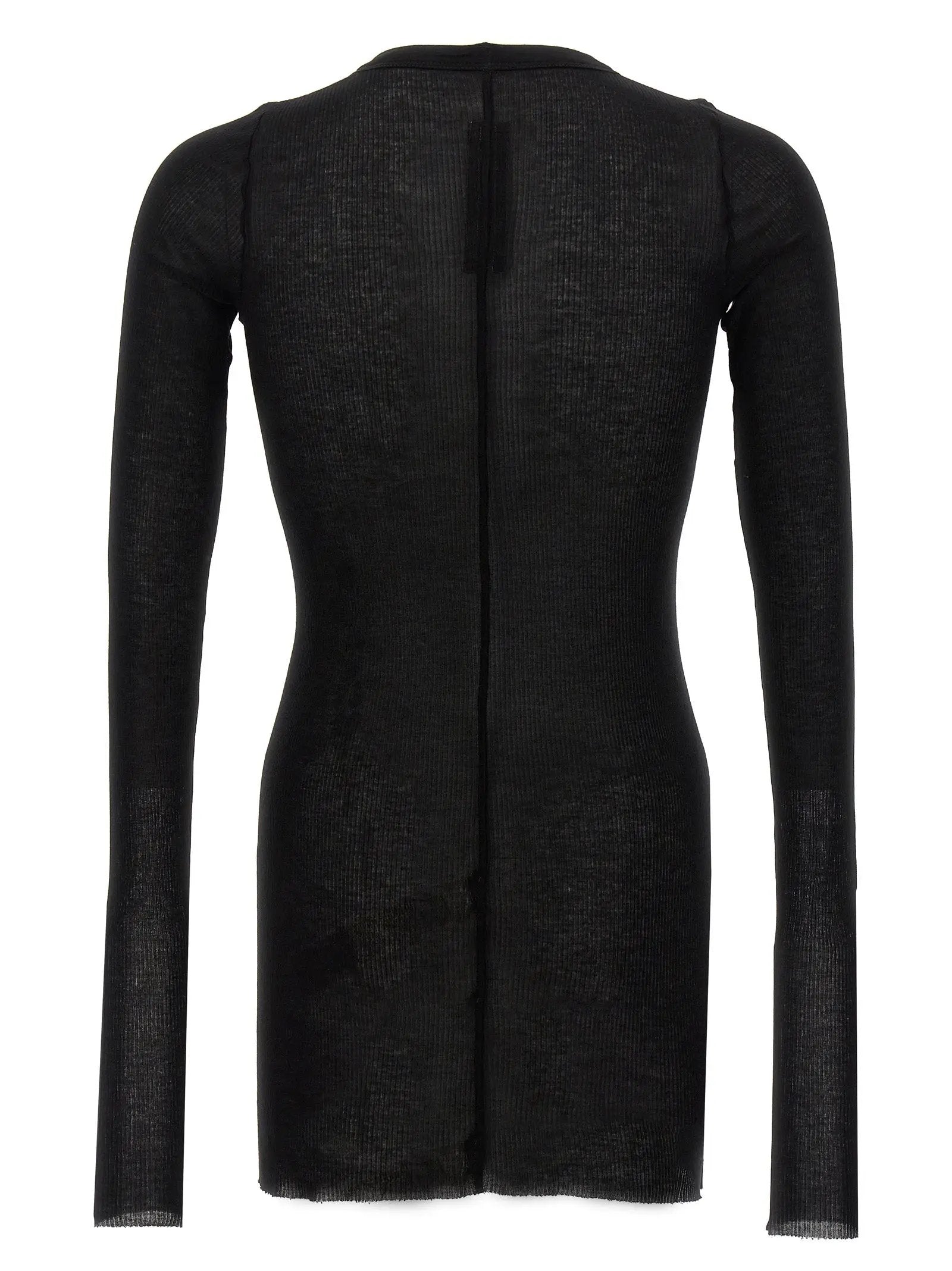 Rick Owens Black Viscose T-Shirt