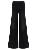 Jean évasé Mother Denim en coton noir