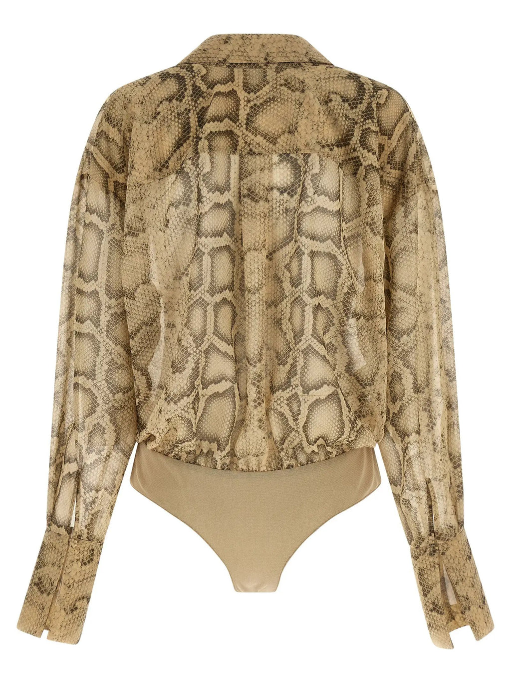 The Andamane Beige Polyester Bodysuit