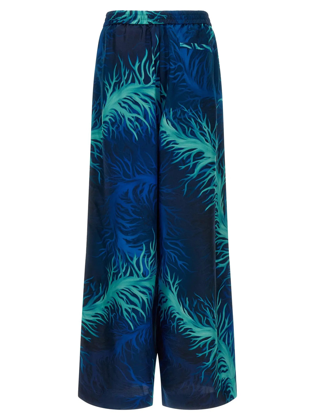 F.R.S. - FOR RESTLESS SLEEPERS Blue Silk Casual Pants
