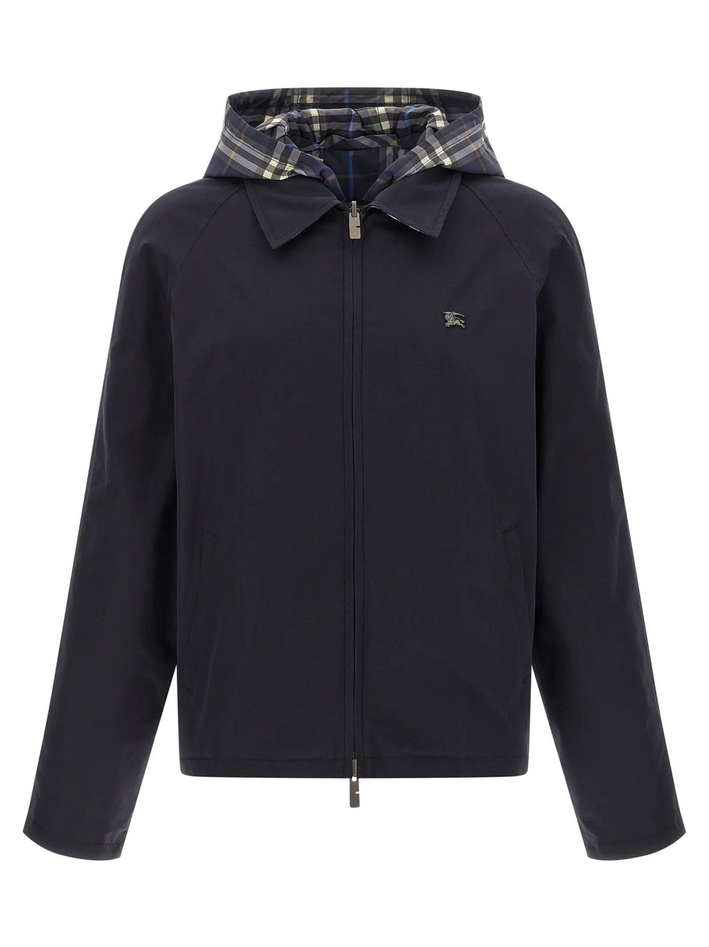 Burberry Blue Cotton Full-Length Jacket