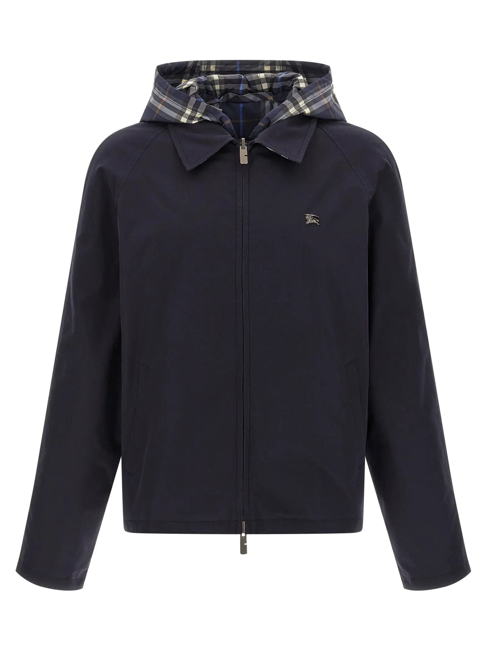 Burberry Blue Cotton Full-Length Jacket