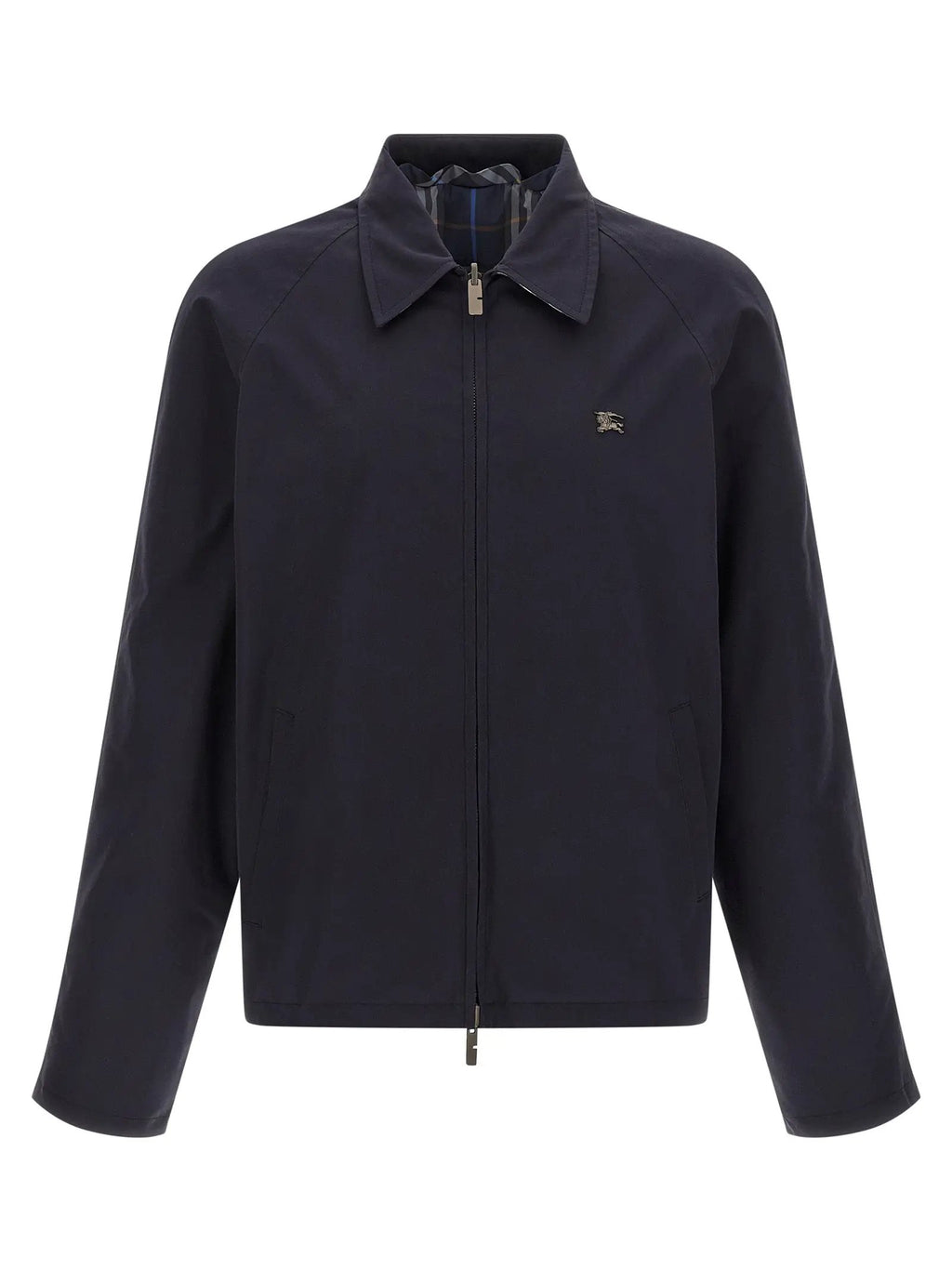 Burberry Blue Cotton Full-Length Jacket