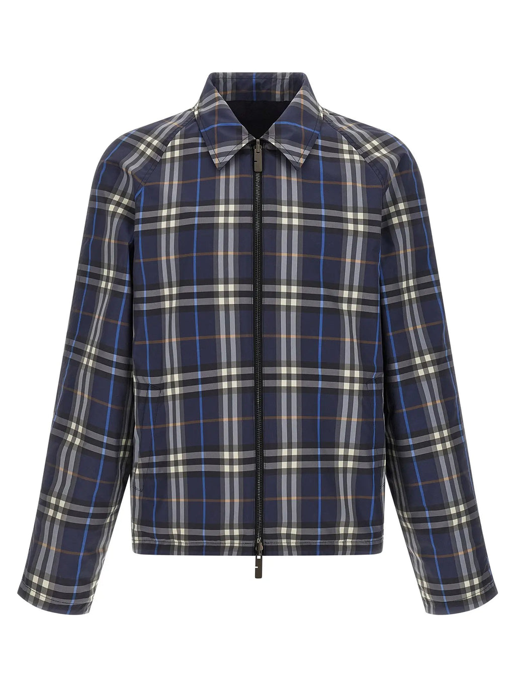 Burberry Blue Cotton Full-Length Jacket