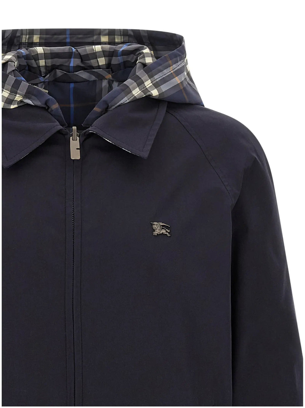 Burberry Blue Cotton Full-Length Jacket