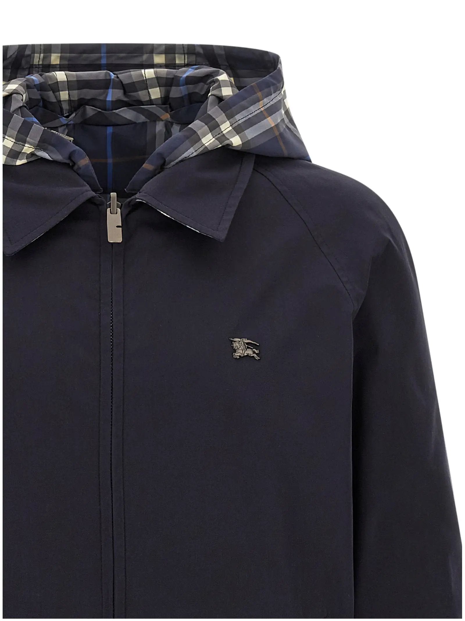 Burberry Blue Cotton Full-Length Jacket