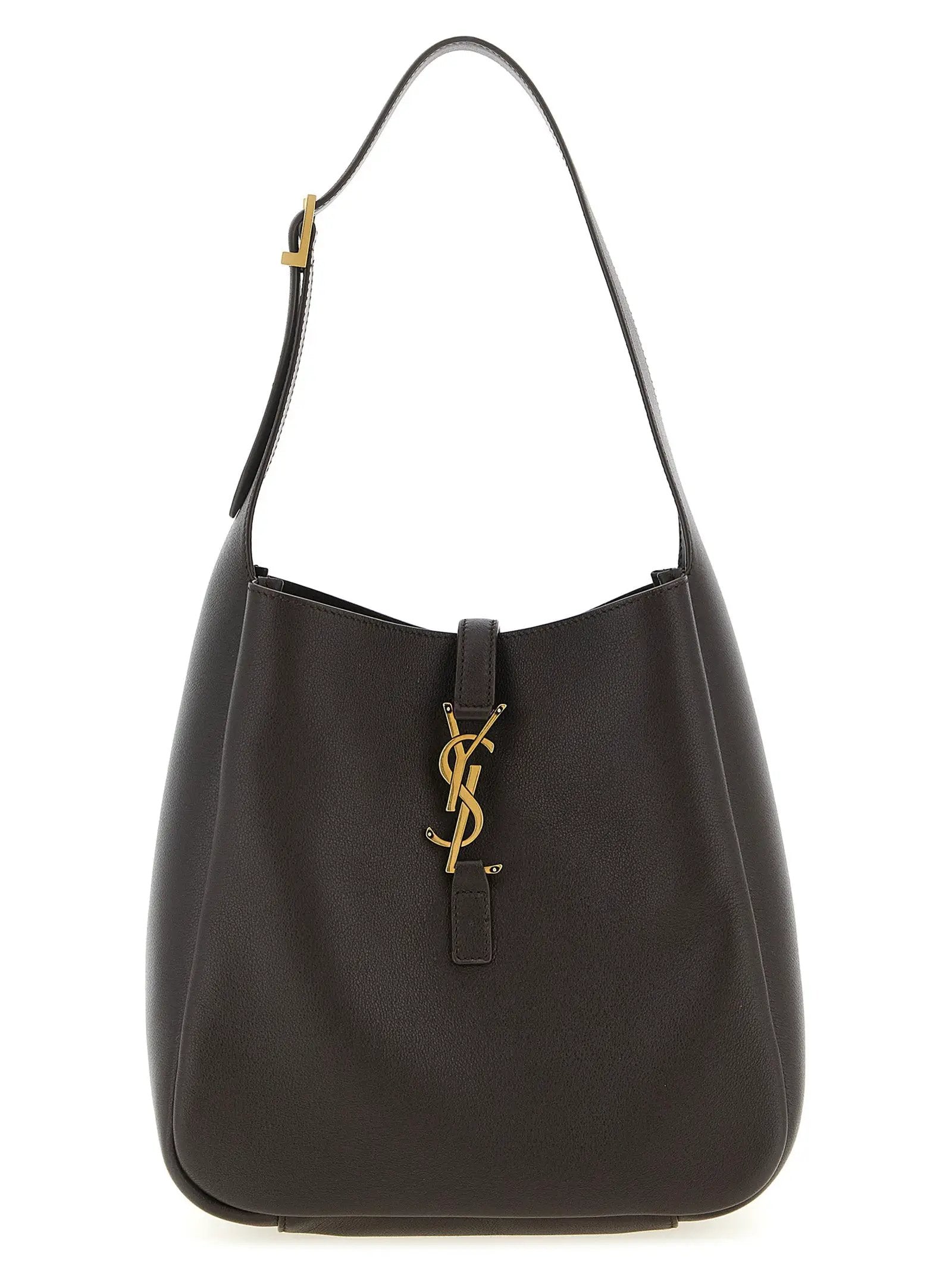 Saint Laurent Brown Calfskin Shoulder Bag