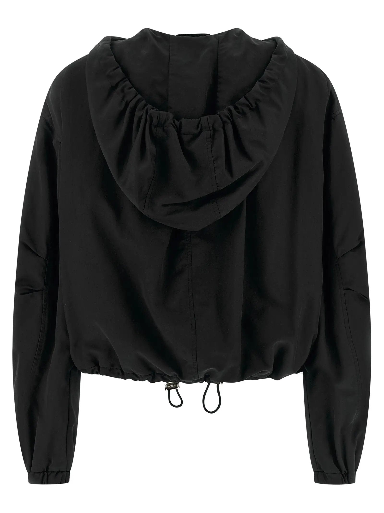 The Attico Black Polyester Bomber