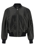 The Attico Black Lamb Leather Leather Jacket