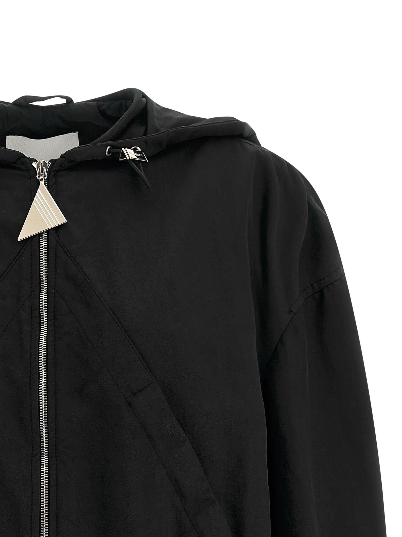 The Attico Black Polyester Bomber