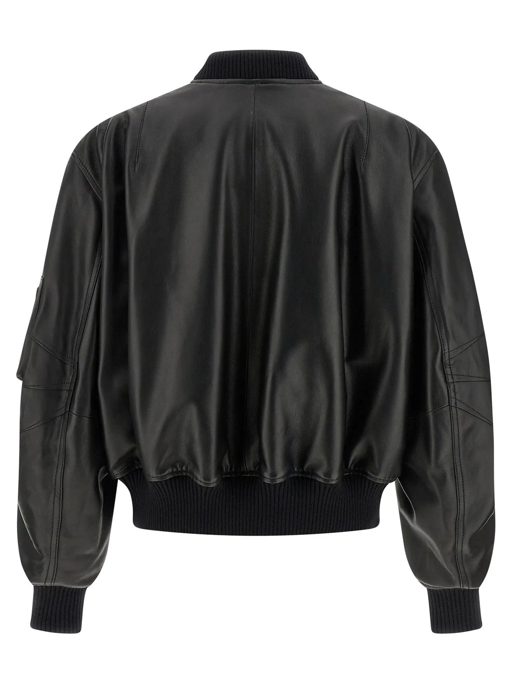 The Attico Black Lamb Leather Leather Jacket
