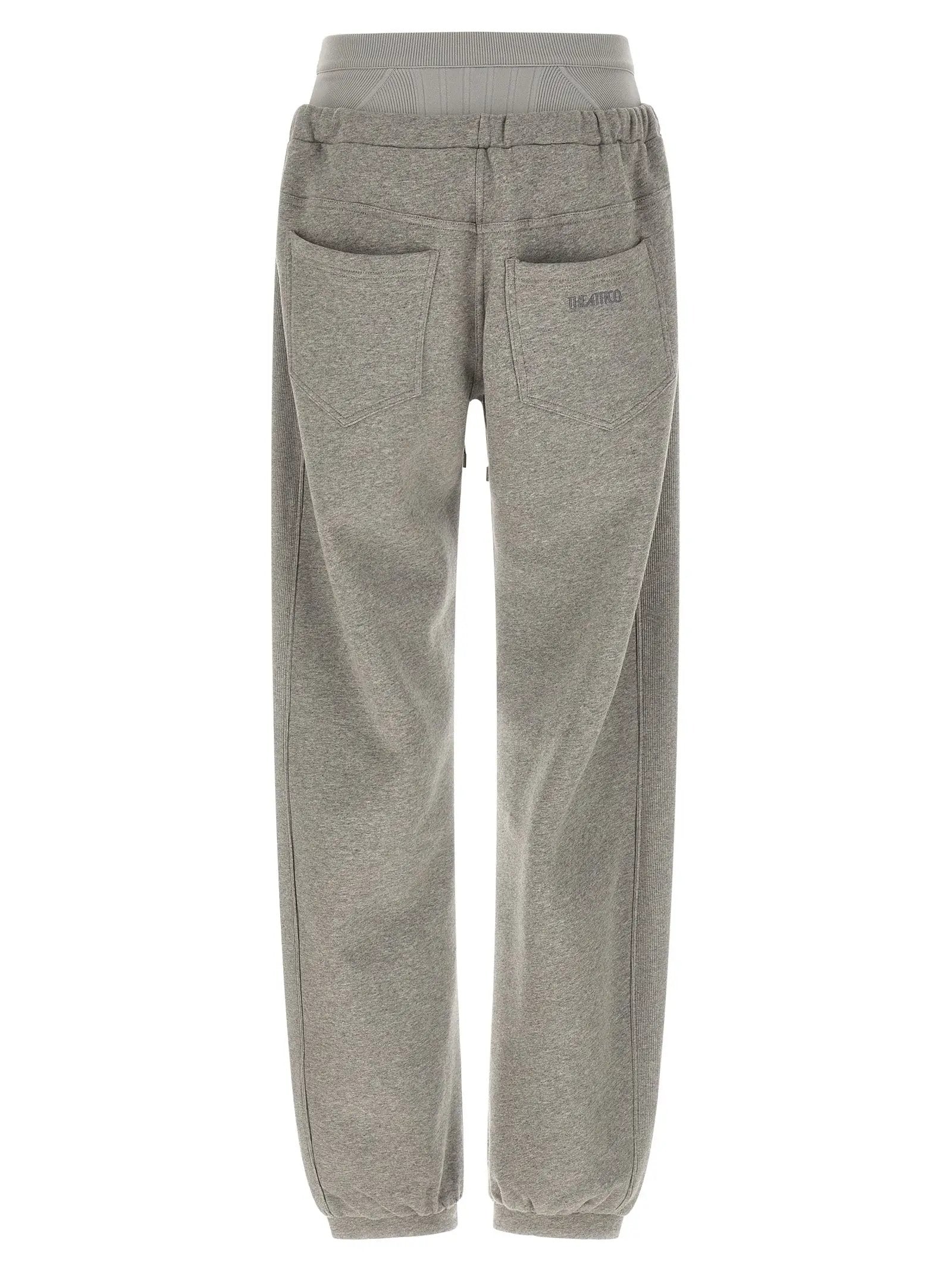 The Attico Gray Cotton Joggers (Workout Pants)