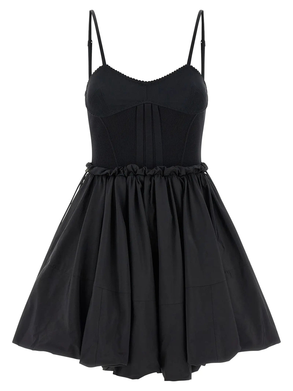 The Attico Black Polyamide Short Dress
