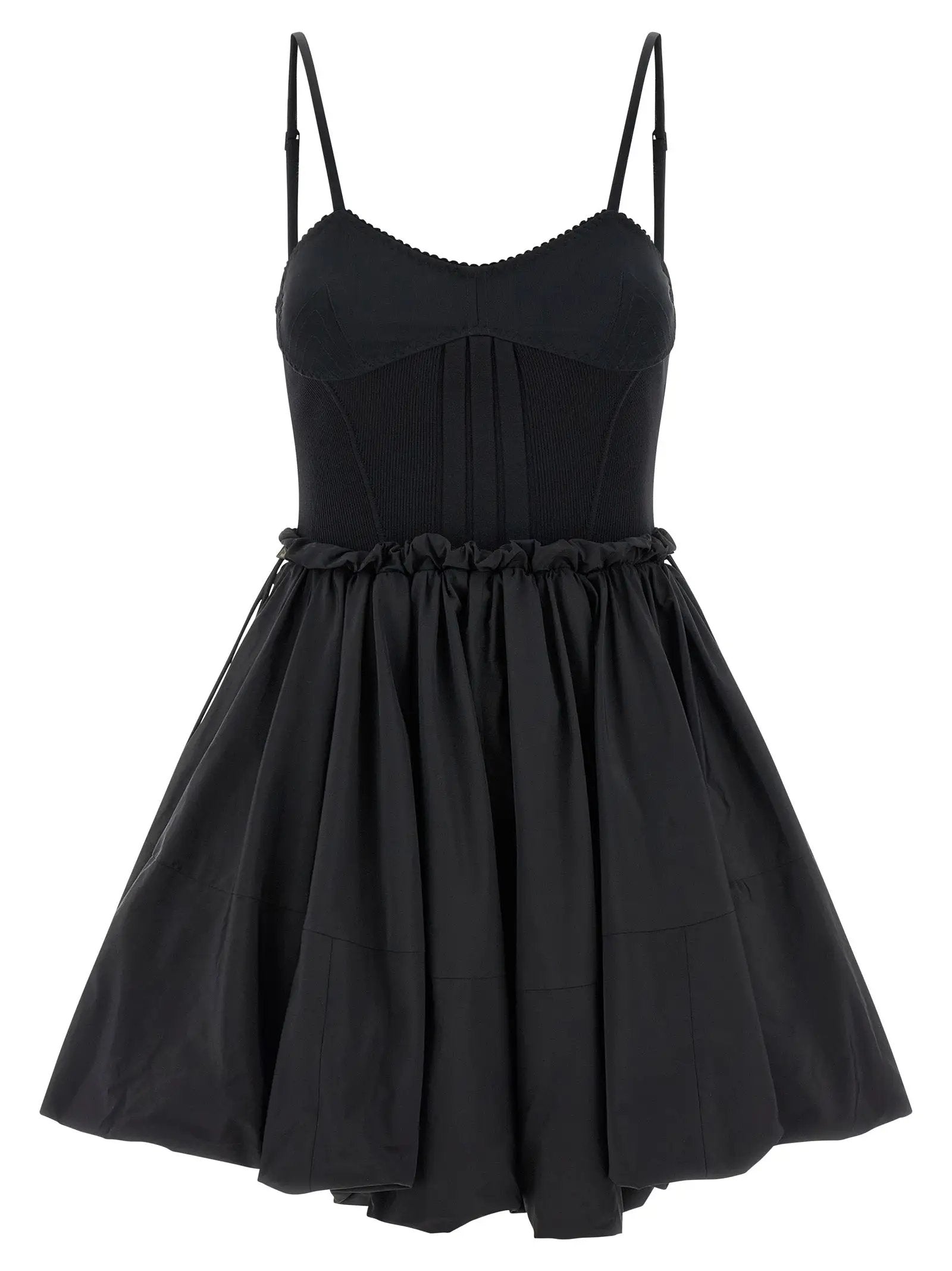 The Attico Black Polyamide Short Dress